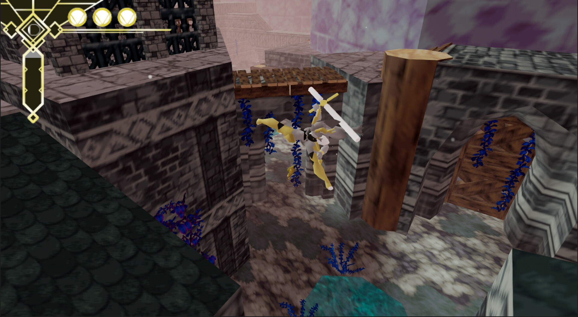 Pseudoregalia 3D platforming gameplay screenshot