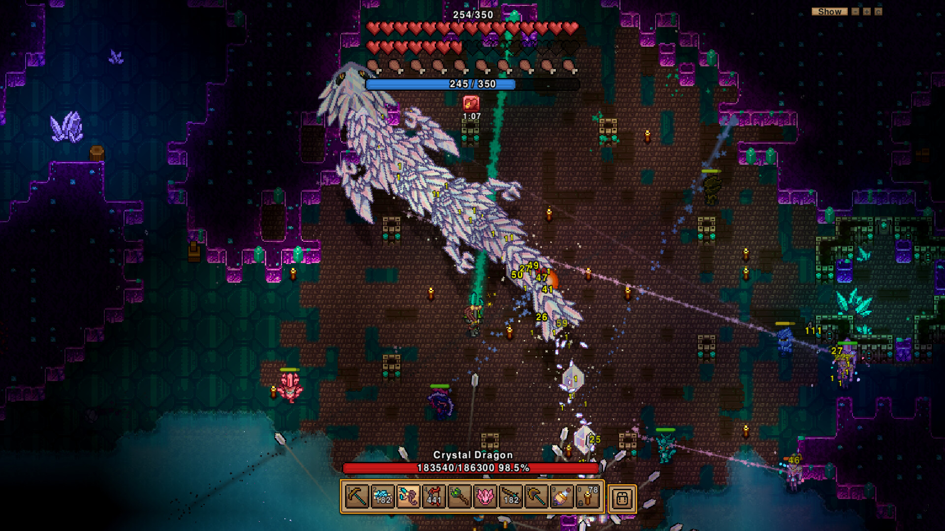 Necesse boss fight gameplay screenshot