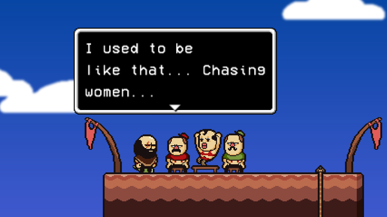 LISA: The Painful dialog and pixel-art gameplay screenshot